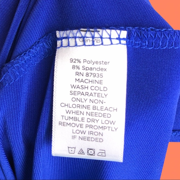 Susan Graver Liquid Knit Cut Out Stretchy 3/4 Sleeve Swing Dress Cerulean Blue - Picture 8 of 9